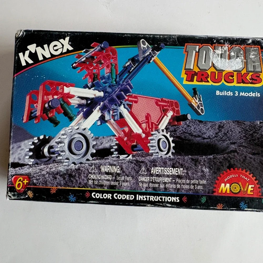 Vintage 1998 KNEX Tough Trucks Building Set 10407 3-in-1 Models That Move NEW